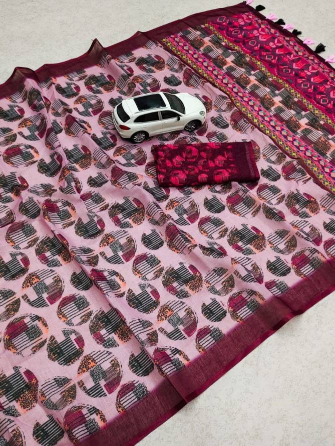 MG 343 Plain Linen Printed Daily Wear Sarees Wholesale Market In Surat With Price